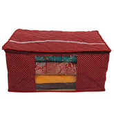 Kuber Industries Hathkadi 3 Piece Cotton Saree Cover, Maroon